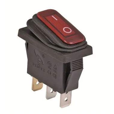 What materials are used to make a waterproof round rocker switch?